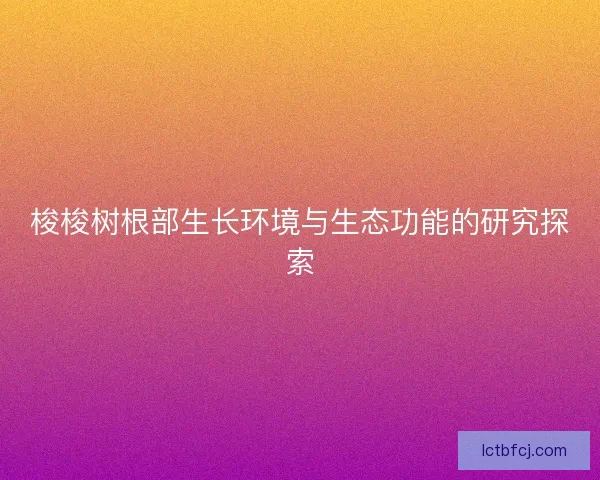 梭梭树根部生长环境与生态功能的研究探索